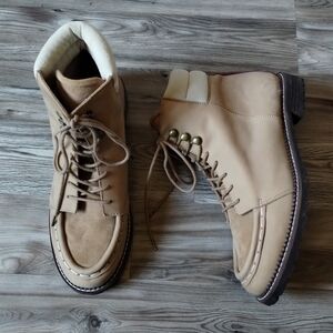 RAYE Emi Tan Lace Up Combat Boots Women's Size 9.5